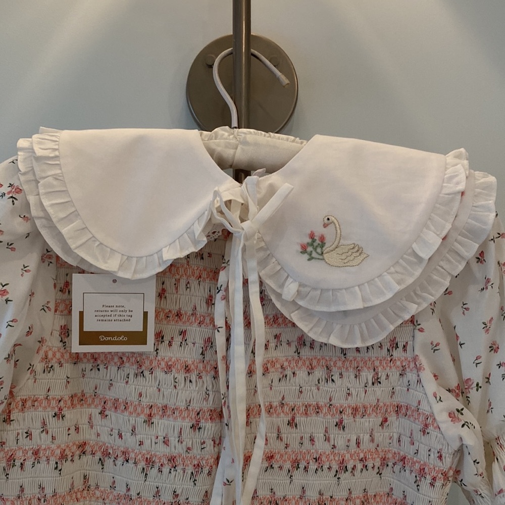 Dondolo + Gunner & Lux Lovely Rose Dress NWT 3 collars Size M - Picture 7 of 9
